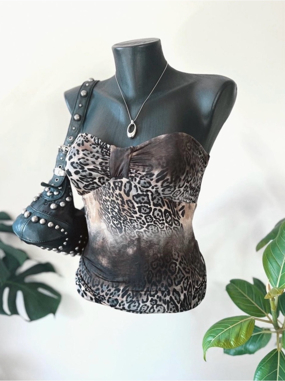 Vintage 2003 GUESS | Leopard Print Y2K Bubble Dress